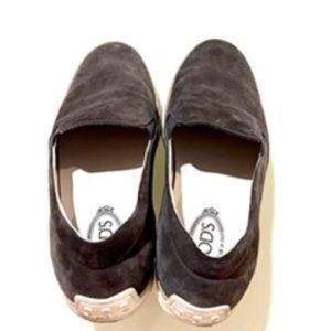 TOD'S Slip-On Shoes in Suede: Worn Once